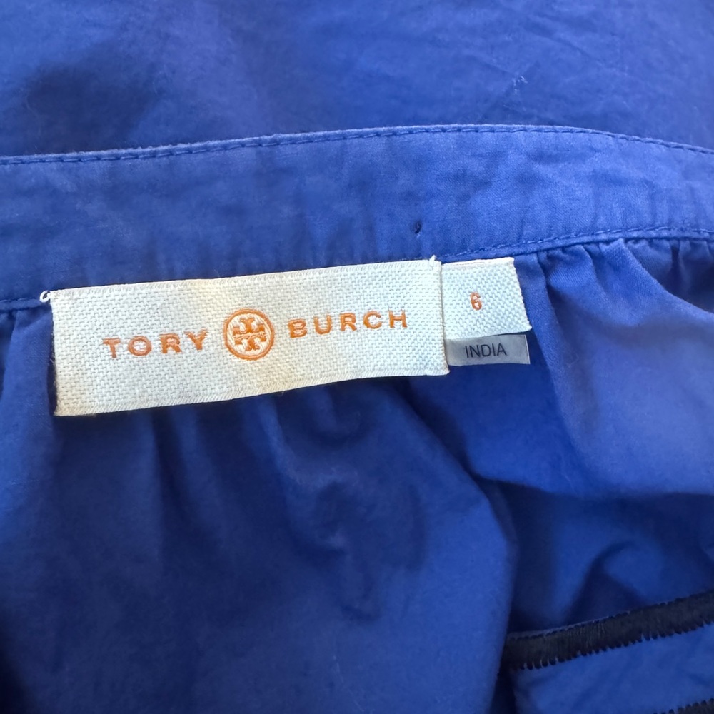 Tory Burch Aubrey Embroidered Poplin Tunic Top - Picture 7 of 8